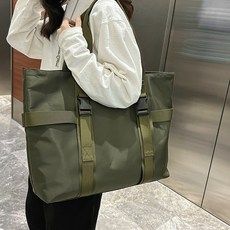 디어백 남녀공용 나일론 스퀘어 빅 숄더 쇼퍼백 PL-2577