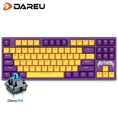(관부가세포함) 기계식 키보드 Dareu A840 Keyboard Mechanical Keyboard Wired Keyboard Keyboard Wired 104 Key Cherry Camera-JD100009232690, KB 퍼플 골드 (그린 샤프트)one size