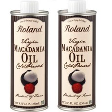 Roland 냉압착 버진 마카다미아오일 250ml 2팩 Virgin Macadamia Oil, 2개