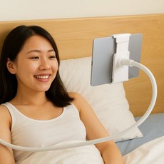 드흐으 간편설치 자바라 침대 태블릿 핸드폰 거치대, 120cm, 1개