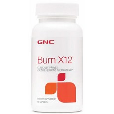GNC Burn X12 지엔씨 번 체중조절 보조제 60정, x, 1개