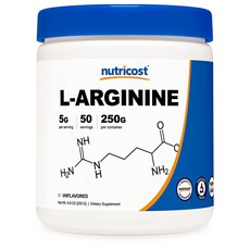 Nutricost L Arginine 뉴트리코스트 L아르기닌 분말 250g 1병