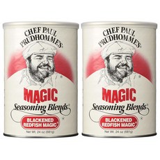 Chef Paul Prudhomme's Magic Seasoning Blends Blackened Redfish 쉐프 폴 매직 시즈닝 블렌드 레드피쉬 24oz(681g) 2팩, 1개