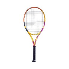 Babolat 퓨어 에어로 라파 테니스 라켓 - 16g 화이트 Syn Gut 중간 범위 장력, 4 1/8 Grip