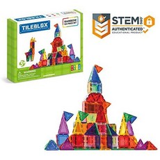 Magformers Tileblox Rainbow 104pc Set Magnetic Building Blocks Educational Magnetic Tiles Kit Ma, One Color_One Size, One Color_One Size, 상세 설명 참조0