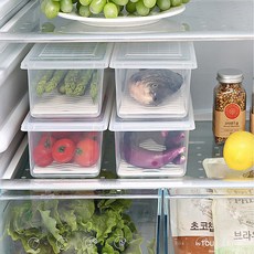 [4P세트] 물빠짐 냉장고 보관용기 정리용기 야채 보관 트레이, 4개