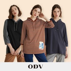 [쇼핑엔티] 21FW ODV 여성 후드 티블라우스 3종