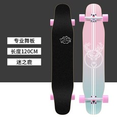 롱보드 스케이트보드 네 바퀴 브러시 스트리트 전문 댄스 보드, 120 신비한 사슴 연장 / 보호 장구