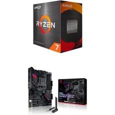 AMD 라이젠 7 5700G 8코어 16실 잠금 해제 데스크탑 프로세서 & Asus ROG Strix B550-F 게이밍 WiFi II AM4 3세대 ATX 마더보드 368698 - 5700g