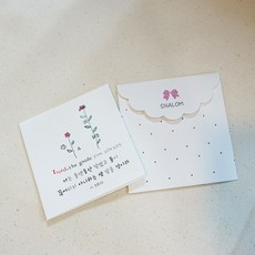 메세지카드 미니 No.18 물댄동산 레드(플라워), 단품, 단품