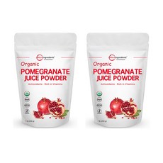 Micro Ingredients 냉동석류 100% 생석류생과 파우더 분말가루 454g 1+1, 2개
