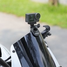 써니라이프 모터사이클 윈드쉴드 알루미늄 마운트 dji 액션5프로 고프로 히어로13 오즈모포켓3 인스타360 GO3/GO3s X4 액션캠/짐벌카메라 악세사리, 1개 1개