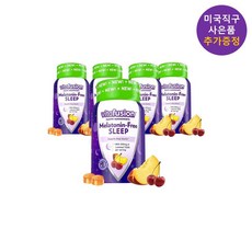 비타퓨전 슬립 구미 40젤리 x5통 멜라토닌 무첨가 미국 직구 멜라톤 멜라토닝 프리 사은품 추가증정, 5개, 40개