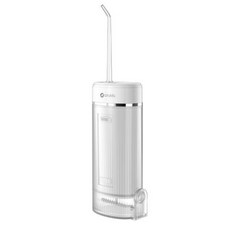 Airuidu 휴대용 스마트 전기 구강 물 치실 호흡 나쁜 세균 4 가지 모드 노즐, 2)White, 1개