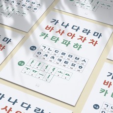한글자음모음벽보
