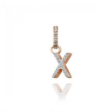 Swarovski 5440510 REMIX COLLECTION 알파벳 X 로즈골드 플래팅 참