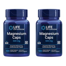 라이프익스텐션 마그네슘 캡스 500mg 베지테리안 캡슐, 100정, 2개
