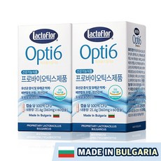 락토플러 옵티6 불가리아 100억유산균 60캡슐 2개 4개월분, 없음, 60개