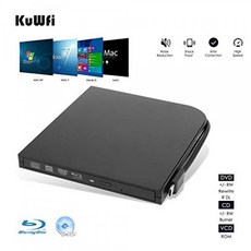 DVD 플레이어 외장 Blu-Ray DVD 드라이브 버너 플레이어 USB3.0 유형 C 이중 인터페이스 휴대용 슬림 자동 CD / DVD-RA, 단일상품