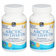 Nordic Naturals Arctic Cod Liver Oil 노르딕 내츄럴스 코드리버오일 대구간유 영양제 레몬맛 90정 2팩