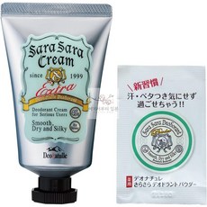 일본 데오나츄레 데오드란트 사라사라 크림 무향료 45g 땀냄새 발냄새 제거 일본화장품, 1개