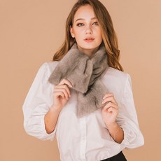 진향모피 풀스킨 휘메일 밍크 목도리 와이드 머플러 사파이어