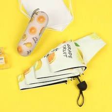 낚시신발 상큼 과일 취미 자외선차단 양산 우산 미니 포켓형 캡슐, T01-30, C03-오렌지(함함함)-19inch*6k