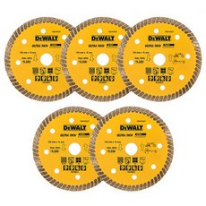 디월트 DeWALT 다이아몬드날 4inch 5개묶음 타일커팅날 그라인더 타일날, 5개입