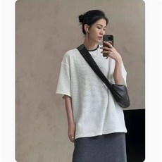 소가죽 만두 가방 양가죽 크로스 바디 백 공용 크로와상 백 가슴 숄더