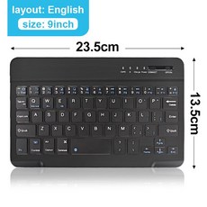 전화 태블릿에 대 한 미니 무선 키보드 블루투스 키보드 안 드 로이드 ios Windows 용, 흑인 영어 9, 미국, 한개옵션2