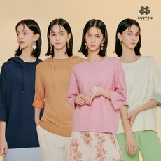[KUJTEN] 쿠즈텡 마카롱 니트 후드 2종 + 라운드 2종
