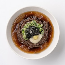 전주한옥 메르밀 진미집 백년가게 메밀소바 2인분 밀키트 100% 소바육수 모밀소바 냉소바 생메밀면, 3개, 1.026kg