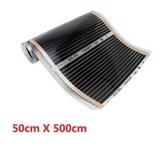 모든 크기 140wm2 적외선 난방 필름 220V 전기 따뜻한 바닥 매트 50cm 너비 한국 제조, 5) 50cm X 500cm - 50 센치메터