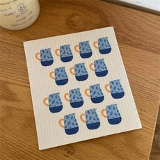 키친크로스 용품 주방 걸레 천 설거지 핸드 흡수성 타월 빠른 타올 청소 수건 행주 프린트, Style A, 1개