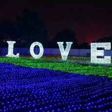 솔라 라이트 넷 일루미네이션 1.5m×1.5m 96LED 8 모드 어망 옥외 페어리 정원 울타리 가든 새해 결혼식 생, 1개