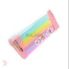 J투리빙 버블티 빨대15P7307 일자빨대 음료수빨대