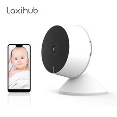 펫캠 Laxihub 1080P IP 카메라 와이파이 웹캠 미니 실내 캠 홈애완 동물 감시 베이비 모니터 및 클라우드, 없음, 2) No SD Card 미국 플러그3.6mm