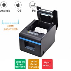 XPRINTER POS 80MM 열전 사 영수증 프린터 (BLUETOOTH USB 포트 포함) 모바일 커터 용 자동 커터가있는 티켓 확인 프린터, lan port|CHINA|영국 플러그