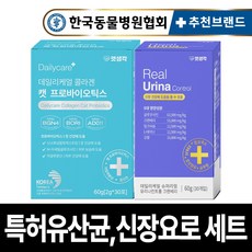 펫생각 고양이 유산균+신장 영양제 세트 장 건강 면역력 피부보습 콜라겐 곰팡이성 피부 요로결석 방광 크랜베리 비뇨 귀리 질환, 1개