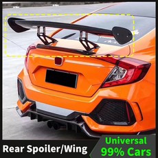 유니버설 GT GTR 스타일 리어 스포일러 윙 스플리터 디플렉터 부트 립 BMW 메르세데스 닛산 혼다 도요타 폭스 바겐 아우디 기아 자동차 튜닝, Glossy Black