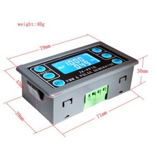 ZK-PP1K 듀얼 모드 LCD PWM 신호 발생기 PWM 펄스 주파수 듀티 사이클 조절식 구형파 발생기 zk-pp2k 1 채널, 2) pp1k, 1개
