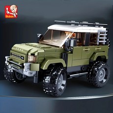 테크닉 자동차 호환블럭 SUV 지프 블록, 국방색