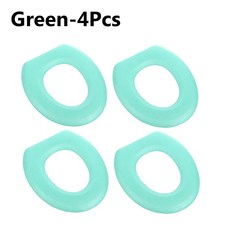 변기 시트 커버 호박 패턴 클로즈스툴 매트 뜨게 패드 세탁 욕실, 1개, 13.Green-4PCS