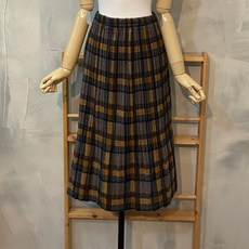 행복한여자 [신상무배]단아한 체크 플리츠 H라인 밴딩 스커트