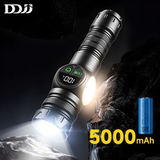 DDJJ 초강력 led 손전등 고휘도 후레쉬 밝기 조절 5000mAh 충전식 자석렌턴, 1개 1개