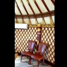 조립식주택 천막 캠핑장 농막 게르 몽골 초대형 창고 몽골 유르트 텐트 야외 농가 케이터링 대형 호텔 숙박 및 아침 식사 방풍 폭우 방지 두꺼워지고 따뜻함, T.맞춤형 크기의 유르트가 유르트 스킨으로 대체되었습니