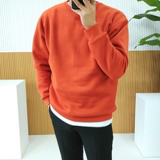 로니제이 남자 가을 겨울 도톰한 양기모 무지 라운드 커플 맨투맨 티셔츠 24컬러