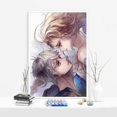 diy 디지털 유화 겨울왕국 그리기, 59967_40 * 60cm_내부 프레임 + 로그 색상 L 포토 프레임