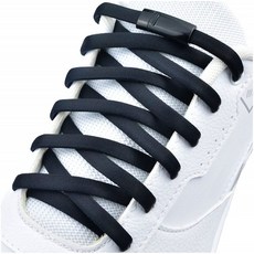 <b papago-id="0">SIMEILYNO</b> 타이 신발끈 메탈 자석 잠금 탄력 신발끈 성인 청소년 키즈핏에 적합1pair）black Flats
