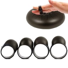 [미국] Yowin Steel Tongue Drum Finger Picks Silicone Rubber Knocking Finger Sleeves Handpan Percussio, 4 Pcs